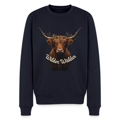 Wilder Wälder – Schwarzwald Highland Rind |  Männer Premium Pullover - Navy