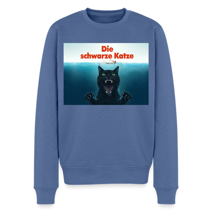 Die schwarze Katze - Krümel taucht auf |  Männer Premium Pullover - Taubenblau