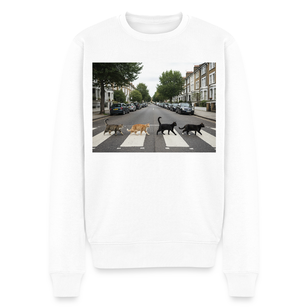 The Purrfect Crossing – Wir waren vor der Band da |  Männer Premium Pullover - Weiß