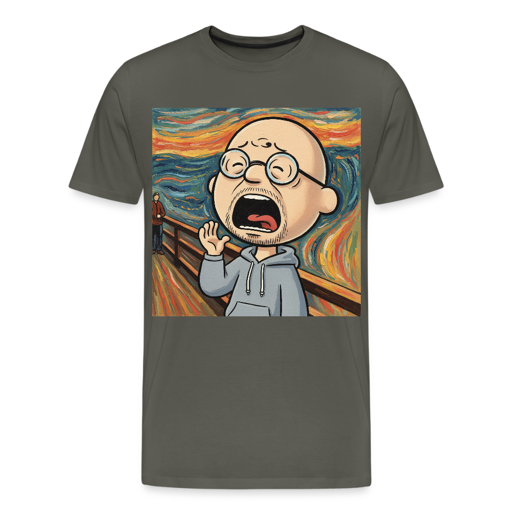 Der Schrei… aber heute bin ich dran | Männer Premium T-Shirt - Asphalt