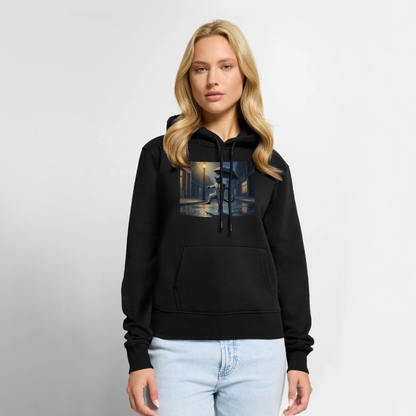 Krümel tanzt im Regen | Frauen Premium Hoodie - Schwarz