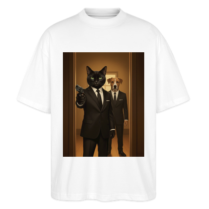 Krümel – Say Meow Again | Stanley/Stella Oversized Unisex Bio T-Shirt Blaster - Weiß