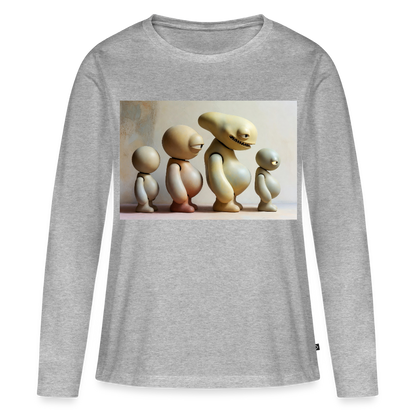 So wachsen wir also | Frauen Premium Bio Langarmshirt - Grau meliert