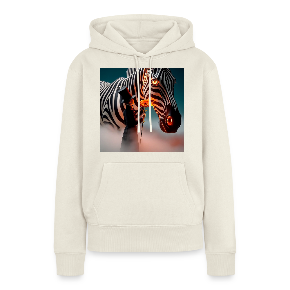 Blumen für ein Zebra | Frauen Premium Hoodie - Naturweiß
