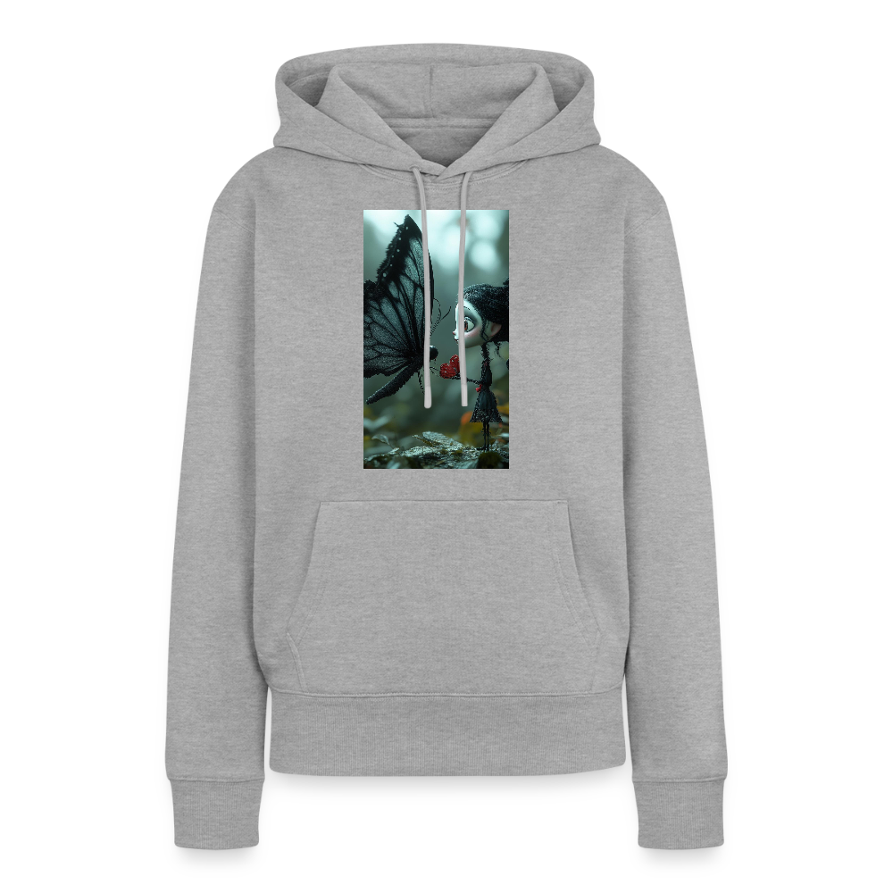 Mut für einen Moment | Frauen Premium Hoodie - Grau meliert