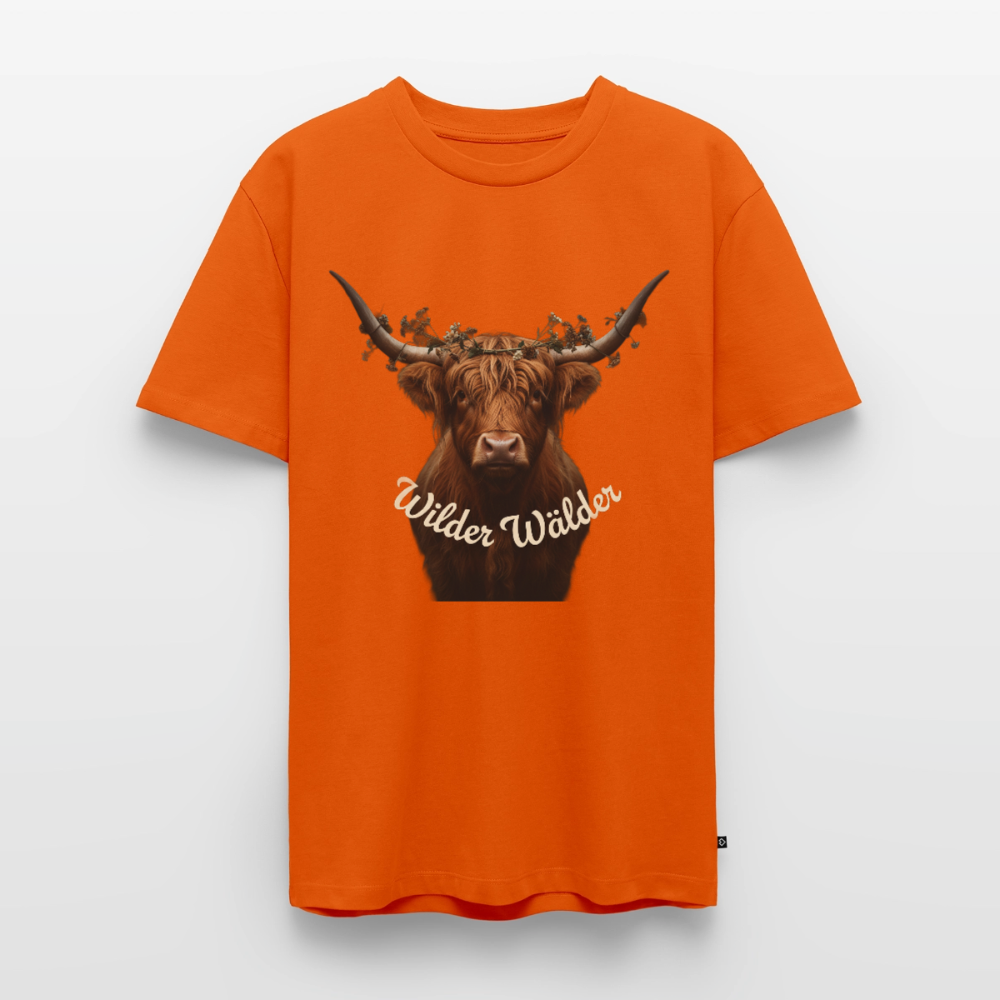 Wilder Wälder – Schwarzwald Highland Rind | Männer Premium T-Shirt - Orange 