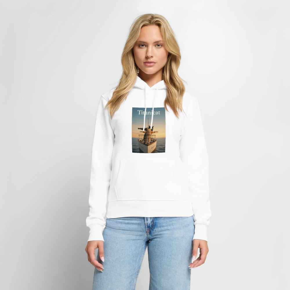Titanicat – Ich bin der König der Kratzbäume | Frauen Premium Hoodie - Weiß