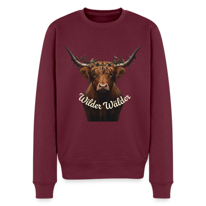 Wilder Wälder – Schwarzwald Highland Rind |  Männer Premium Pullover - Burgunderrot