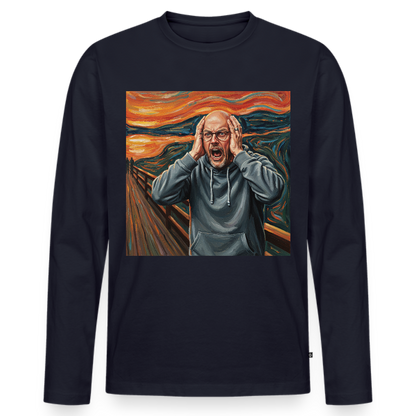 Der Schrei… wenn es wirklich reicht | Männer Premium Bio Langarmshirt - Navy