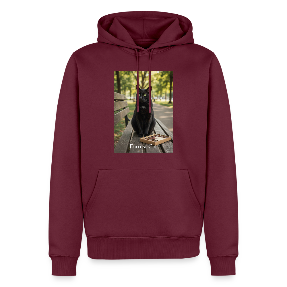 Forrest Cat – Krümel wartet | Männer Premium Hoodie - Burgunderrot