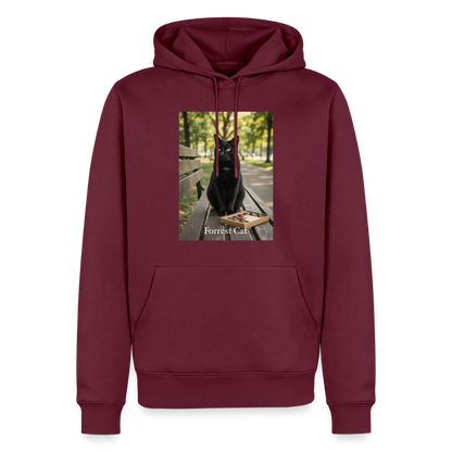 Forrest Cat – Krümel wartet | Männer Premium Hoodie - Burgunderrot