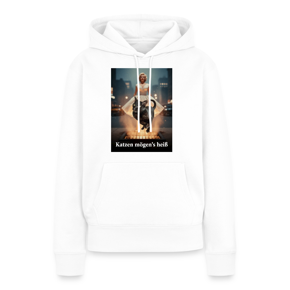 Katzen mögen’s heiß | Frauen Premium Hoodie - Weiß