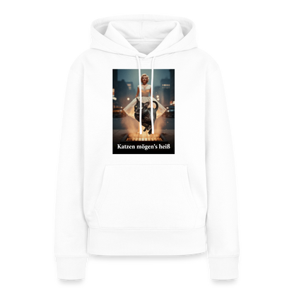 Katzen mögen’s heiß | Frauen Premium Hoodie - Weiß