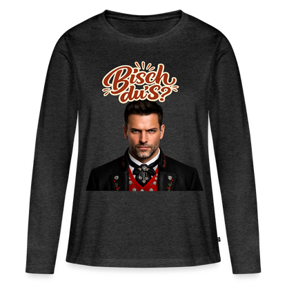 Bisch du’s? – Schwarzwaldkerl | Frauen Premium Bio Langarmshirt - Anthrazit meliert