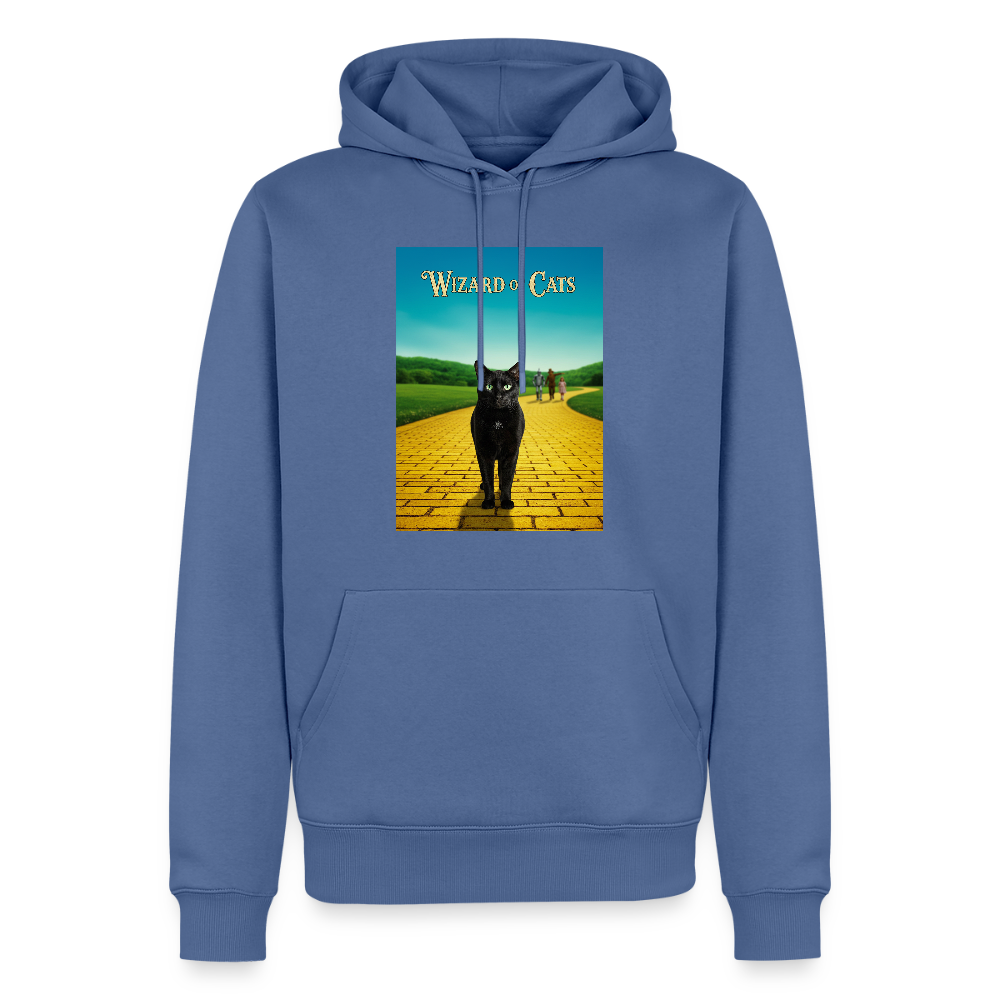 Wizard of Cats – Der gelbe Weg gehört Krümel | Männer Premium Hoodie - Taubenblau