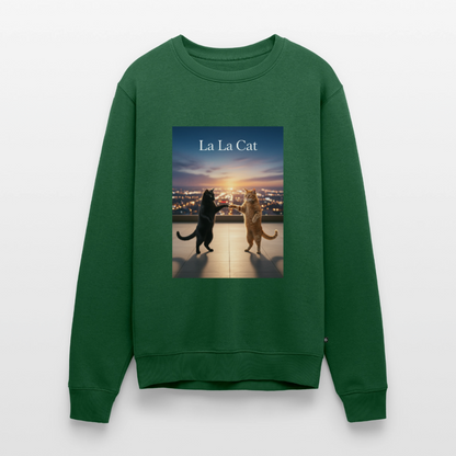La La Cat – Tanz über den Dächern |  Männer Premium Pullover - Flaschengrün