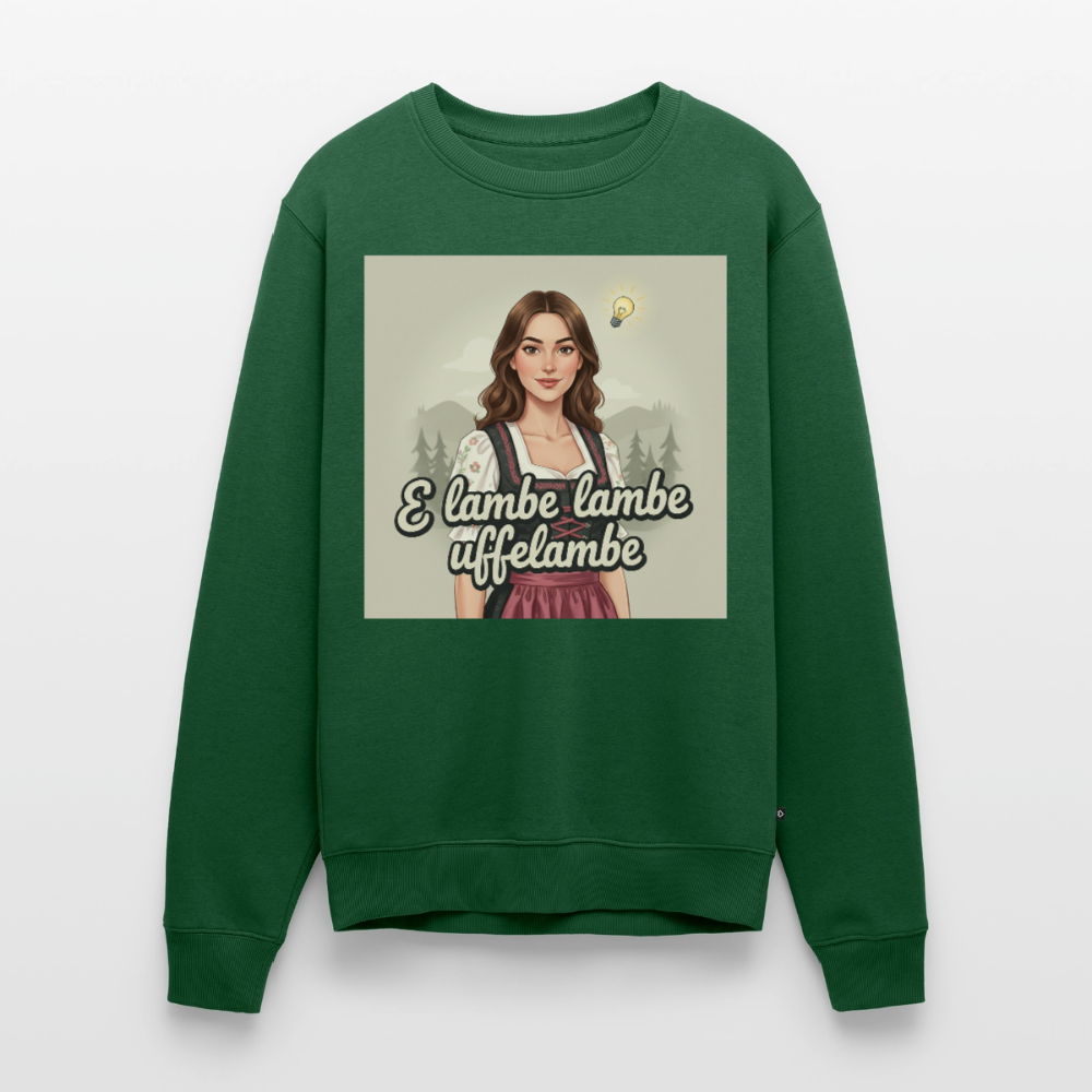 E Lambe, lambe, uffelambe – Alemannischer Geistesblitz |  Männer Premium Pullover - Flaschengrün