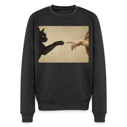 Die Erschaffung Adams… aber die Katze war schneller |  Männer Premium Pullover - Anthrazit meliert