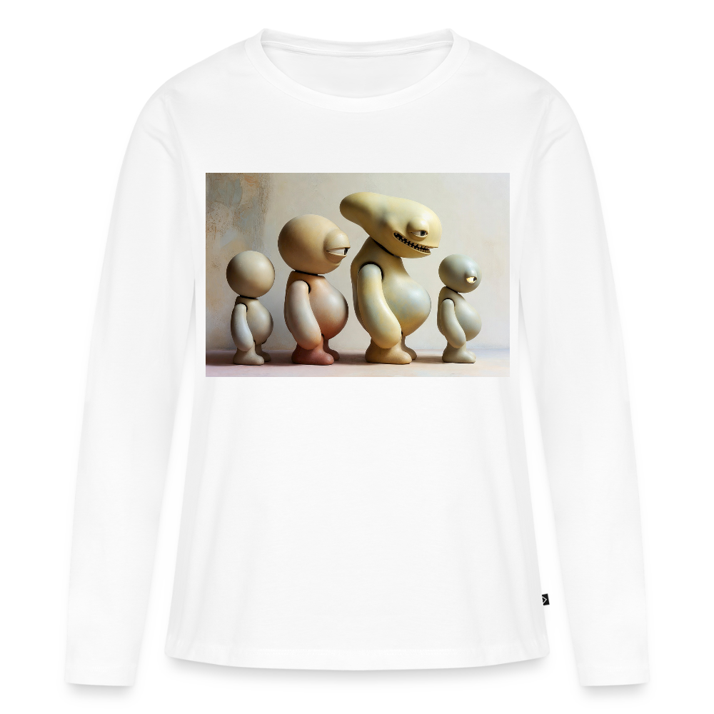 So wachsen wir also | Frauen Premium Bio Langarmshirt - Weiß