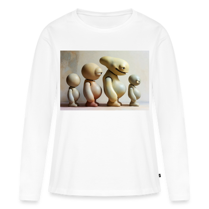 So wachsen wir also | Frauen Premium Bio Langarmshirt - Weiß