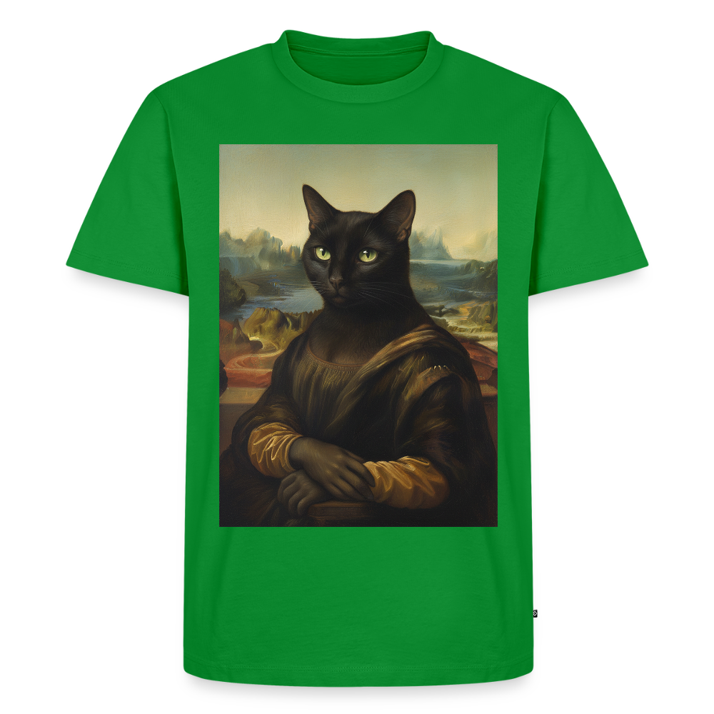 Mona Lisa… aber es ist eine Katze | Männer Premium T-Shirt - Grün