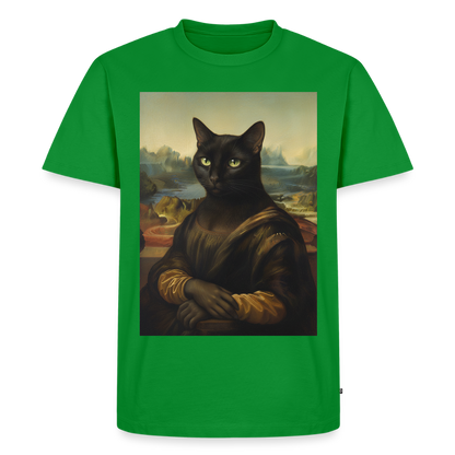 Mona Lisa… aber es ist eine Katze | Männer Premium T-Shirt - Grün