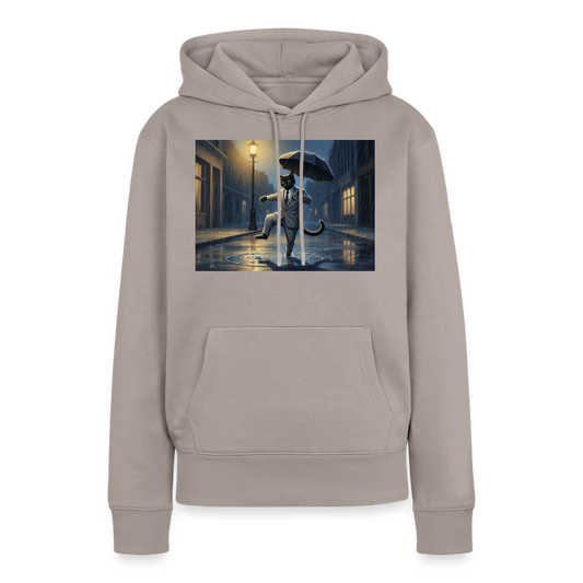 Krümel tanzt im Regen | Frauen Premium Hoodie - Taupe