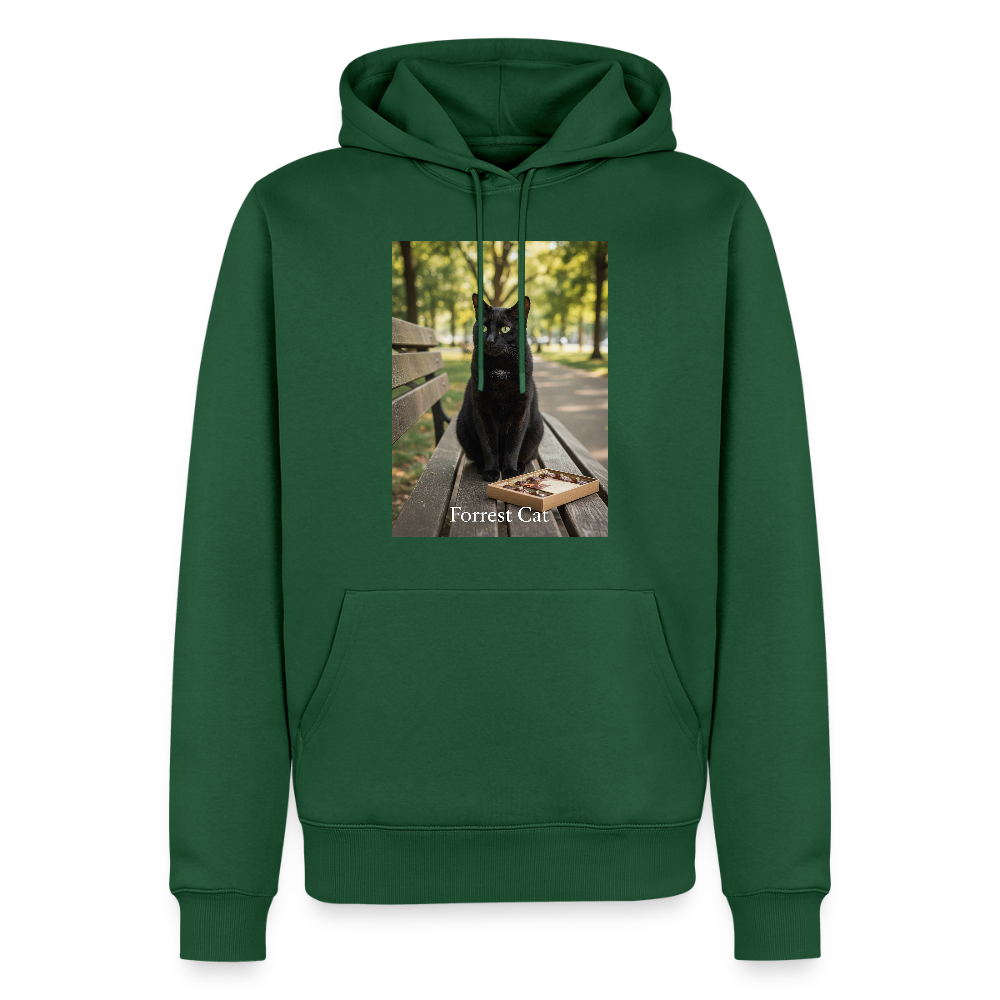 Forrest Cat – Krümel wartet | Männer Premium Hoodie - Flaschengrün