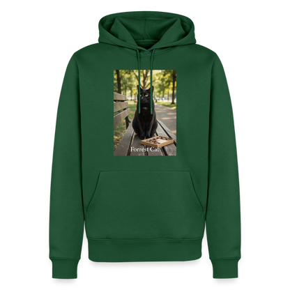 Forrest Cat – Krümel wartet | Männer Premium Hoodie - Flaschengrün
