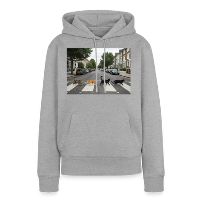 The Purrfect Crossing – Wir waren vor der Band da | Frauen Premium Hoodie - Grau meliert