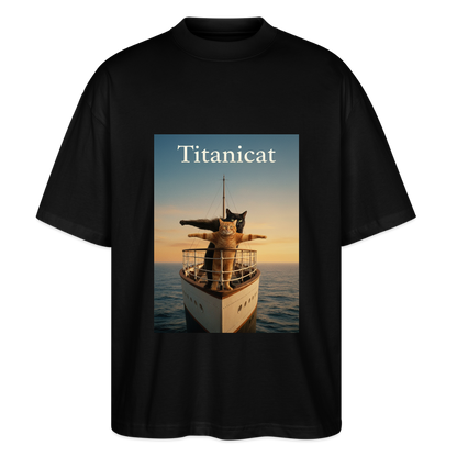 Titanicat – Ich bin der König der Kratzbäume | Stanley/Stella Oversized Unisex Bio T-Shirt Blaster - Schwarz