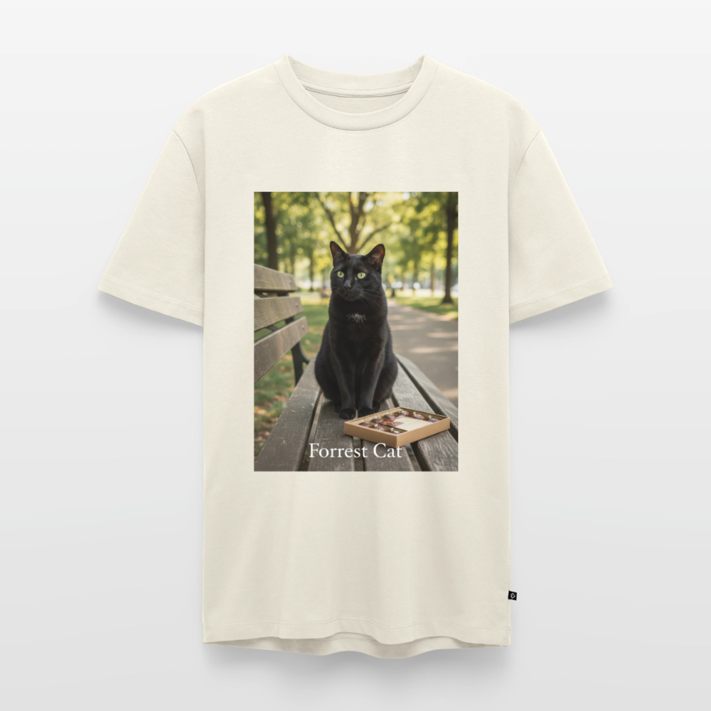 Forrest Cat – Krümel wartet | Männer Premium T-Shirt - Naturweiß