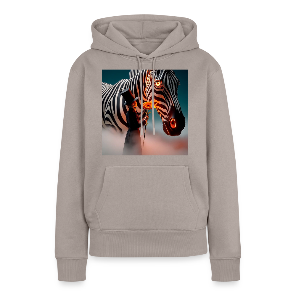 Blumen für ein Zebra | Frauen Premium Hoodie - Taupe