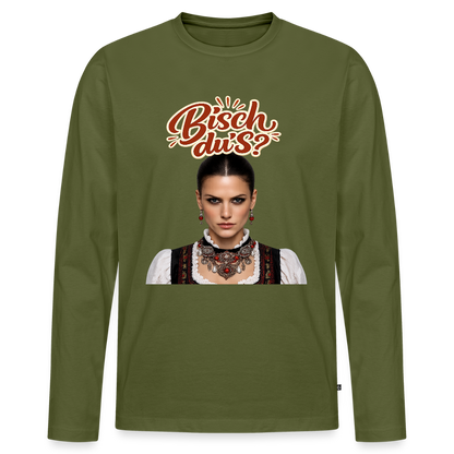 Schwarzwaldstolz – Sie weiß, wer sie isch | Männer Premium Bio Langarmshirt - Khaki