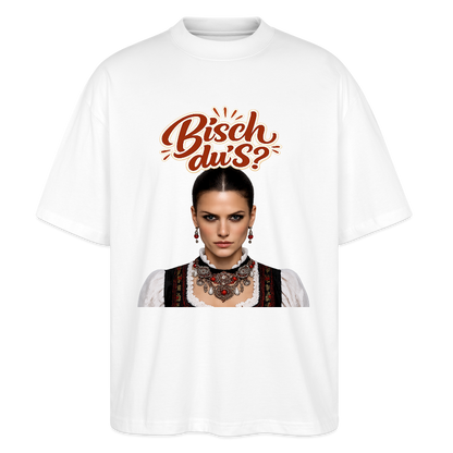 Schwarzwaldstolz – Sie weiß, wer sie isch | Stanley/Stella Oversized Unisex Bio T-Shirt Blaster - Weiß