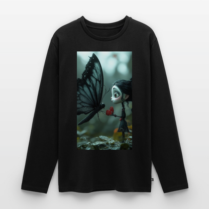 Mut für einen Moment | Männer Premium Bio Langarmshirt - Schwarz