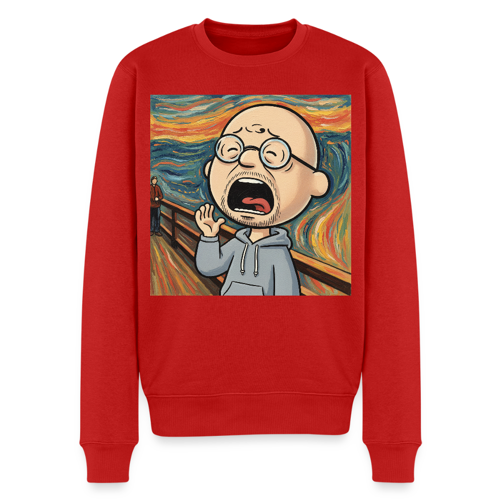 Der Schrei… aber heute bin ich dran |  Männer Premium Pullover - Rot