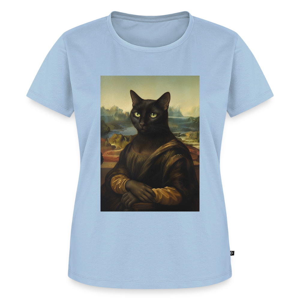 Mona Lisa… aber es ist eine Katze | Frauen Premium T-Shirt - Hellblau