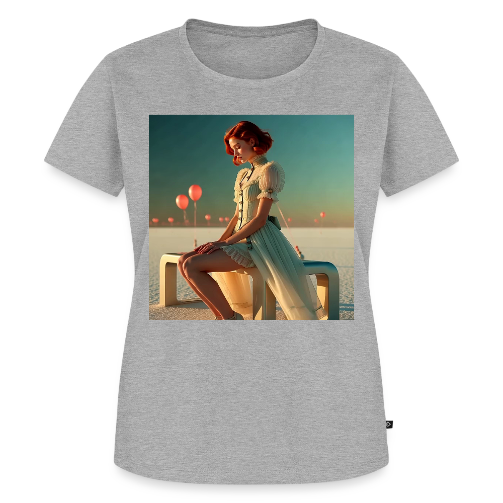 Leise Gedanken bei lauter Farben | Frauen Premium T-Shirt - Grau meliert