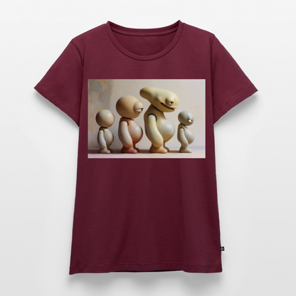 So wachsen wir also | Frauen Premium T-Shirt - Burgunderrot