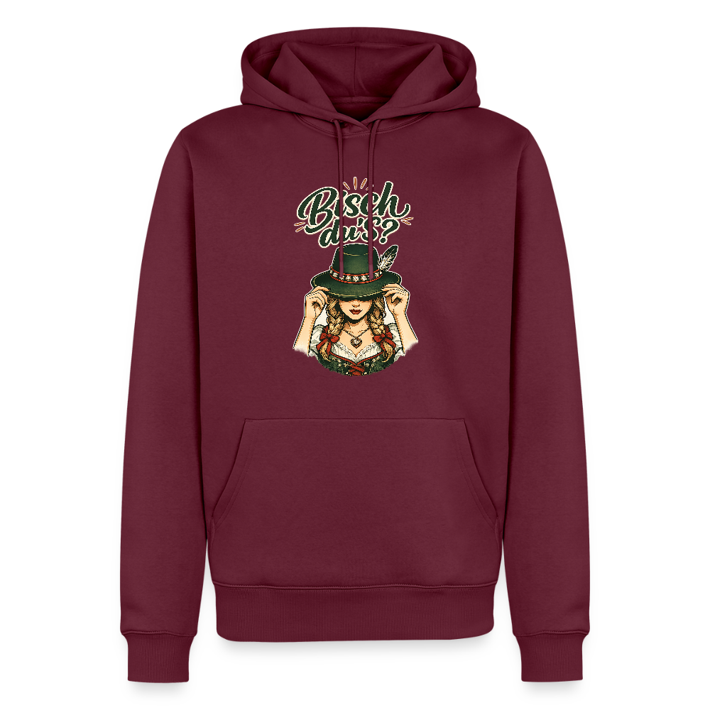 Bisch du’s? – Der Blick sagt alles | Männer Premium Hoodie - Burgunderrot