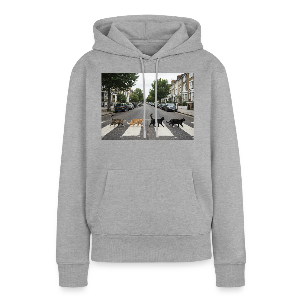 The Purrfect Crossing – Wir waren vor der Band da | Frauen Premium Hoodie - Grau meliert