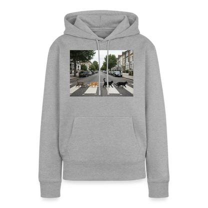The Purrfect Crossing – Wir waren vor der Band da | Frauen Premium Hoodie - Grau meliert