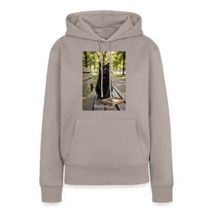 Forrest Cat – Krümel wartet | Frauen Premium Hoodie - Taupe