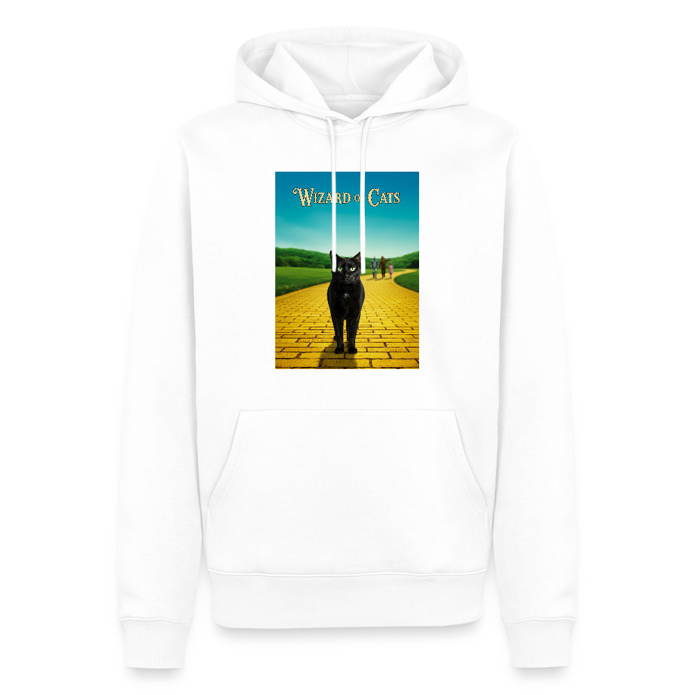 Wizard of Cats – Der gelbe Weg gehört Krümel | Männer Premium Hoodie - Weiß