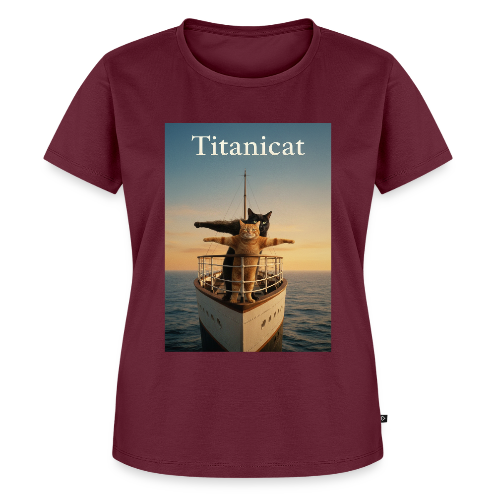 Titanicat – Ich bin der König der Kratzbäume | Frauen Premium T-Shirt - Burgunderrot