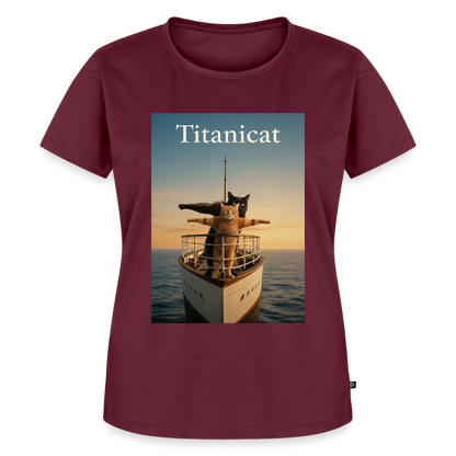 Titanicat – Ich bin der König der Kratzbäume | Frauen Premium T-Shirt - Burgunderrot