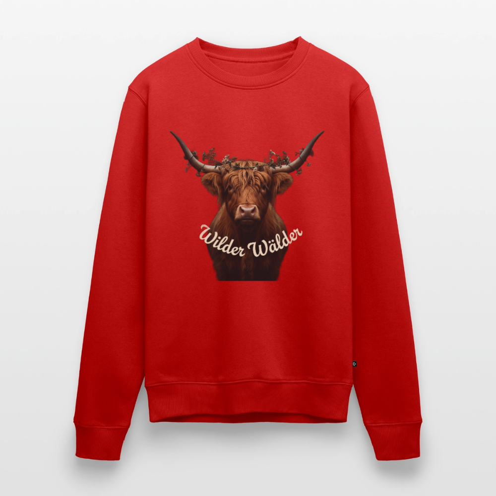 Wilder Wälder – Schwarzwald Highland Rind |  Männer Premium Pullover - Rot