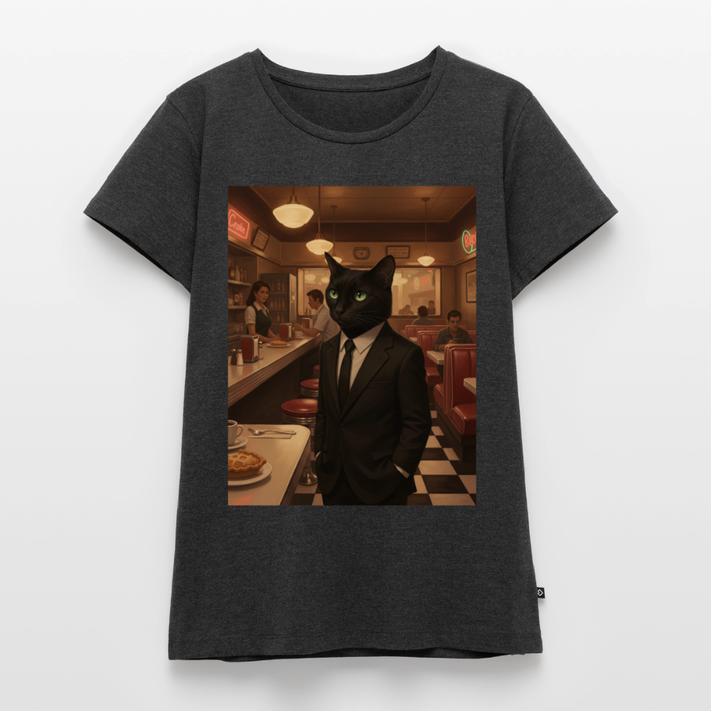 Krümel – Royale mit Pfote | Frauen Premium T-Shirt - Anthrazit meliert