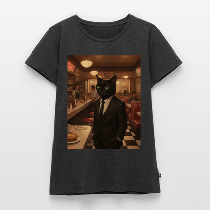 Krümel – Royale mit Pfote | Frauen Premium T-Shirt - Anthrazit meliert